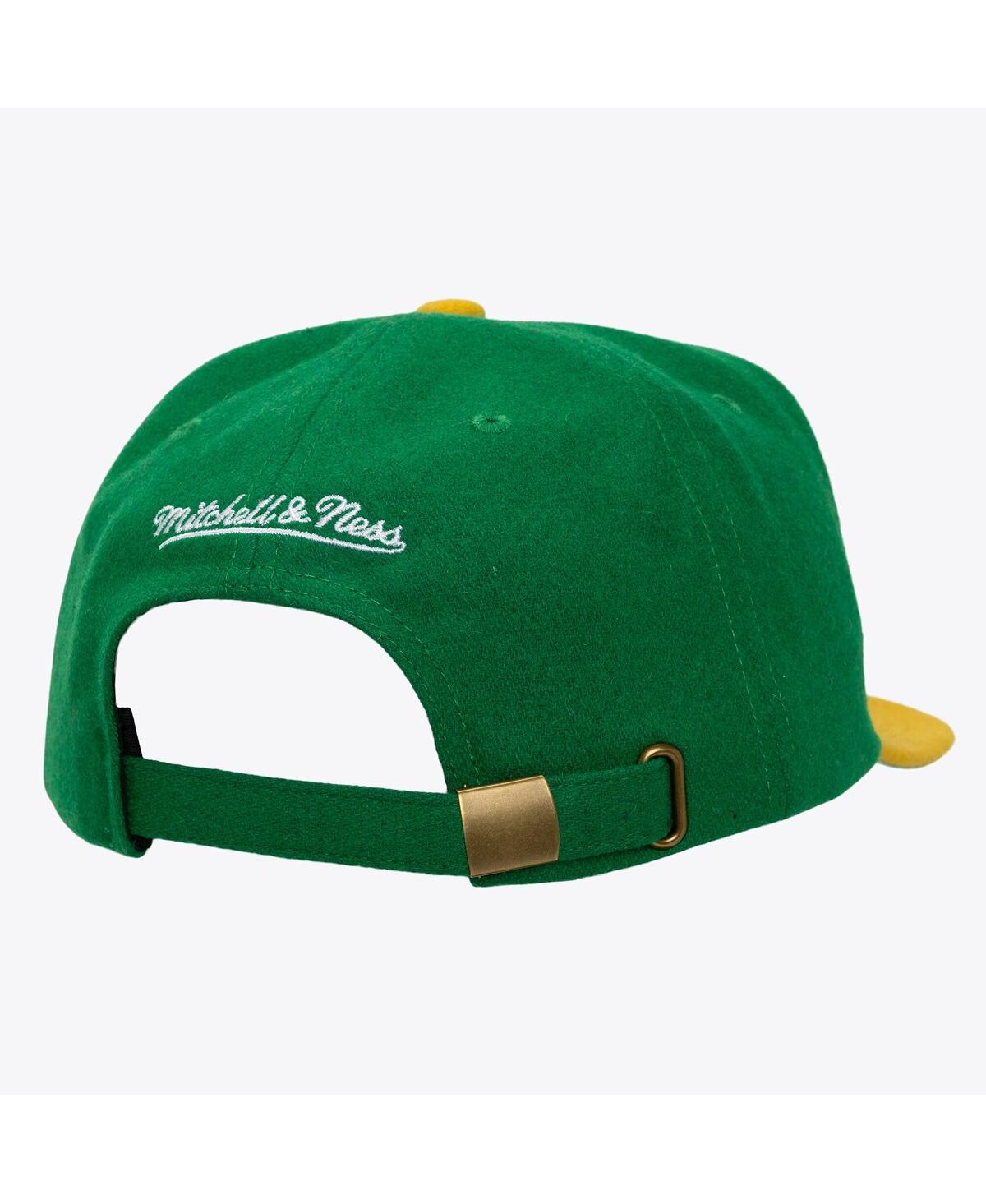 Mitchell & Ness Men's and Women's Green Oakland Athletics Vintage Fit Melton Wool Adjustable Hat