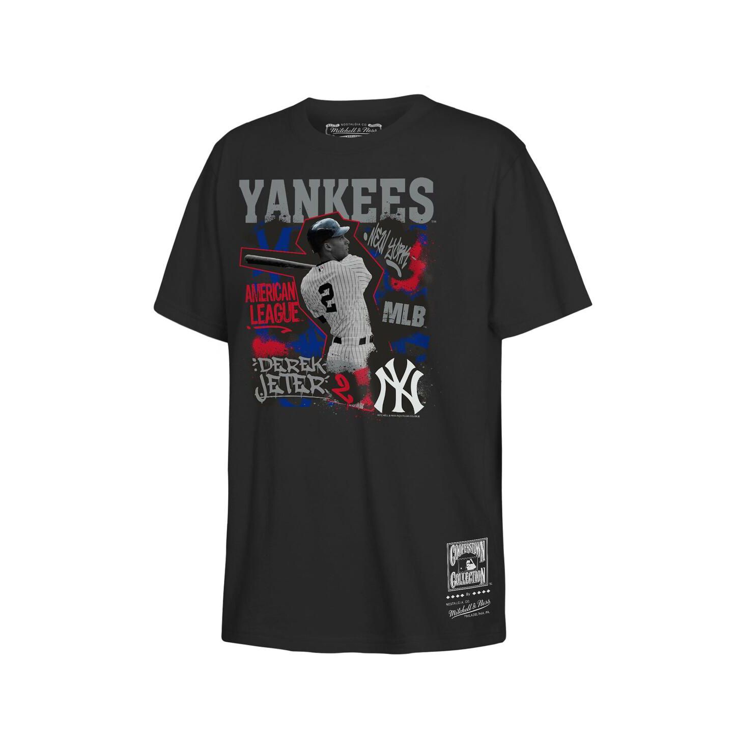 Детская футболка Mitchell & Ness Derek Jeter Black New York Yankees Cooperstown Star Moment — фото 1
