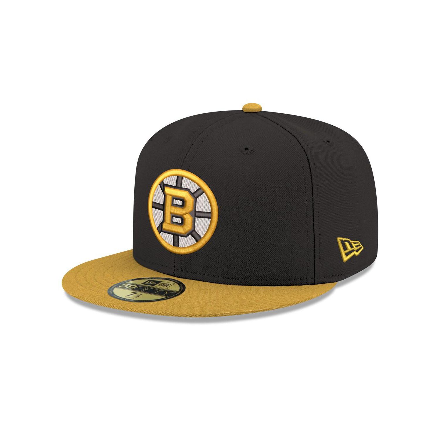Men's Black Boston Bruins Core Logo Two-Tone 59FIFTY Fitted Hat