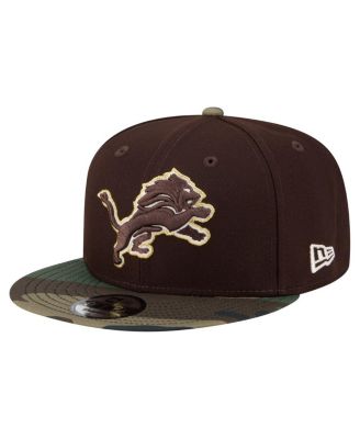 Men's Dark Brown Detroit Lions Burnt Wood Camo 9FIFTY Snapback Hat
