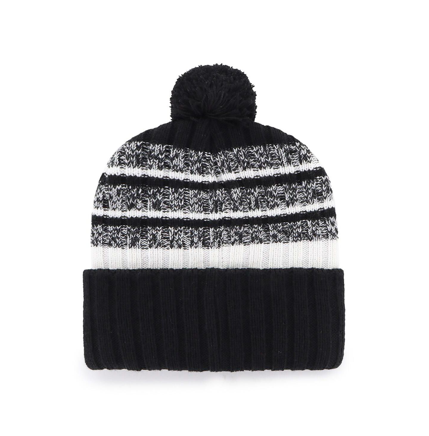 Мужская шапка '47 Brand Black Texas Longhorns Tavern Cuffed Knit Hat with Pom — фото 2