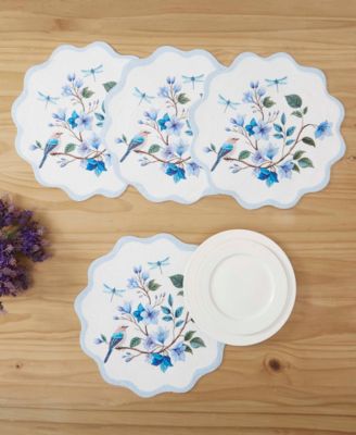 Bluebird Woven Braided Round Placemats, Set of 4