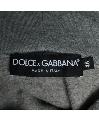 Men's Pre-Owned Dolce and Gabbana Grey Graffiti Logo Print Jersey Hoodie