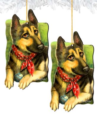 Dog Training Pets Holiday Ornaments, Set of 2