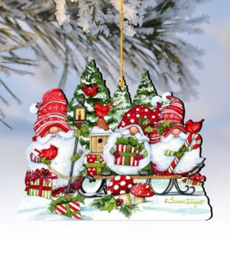 Christmas Gnomes Holiday Ornaments, Set of 2