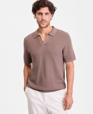 Men's Textured Polo Shirt