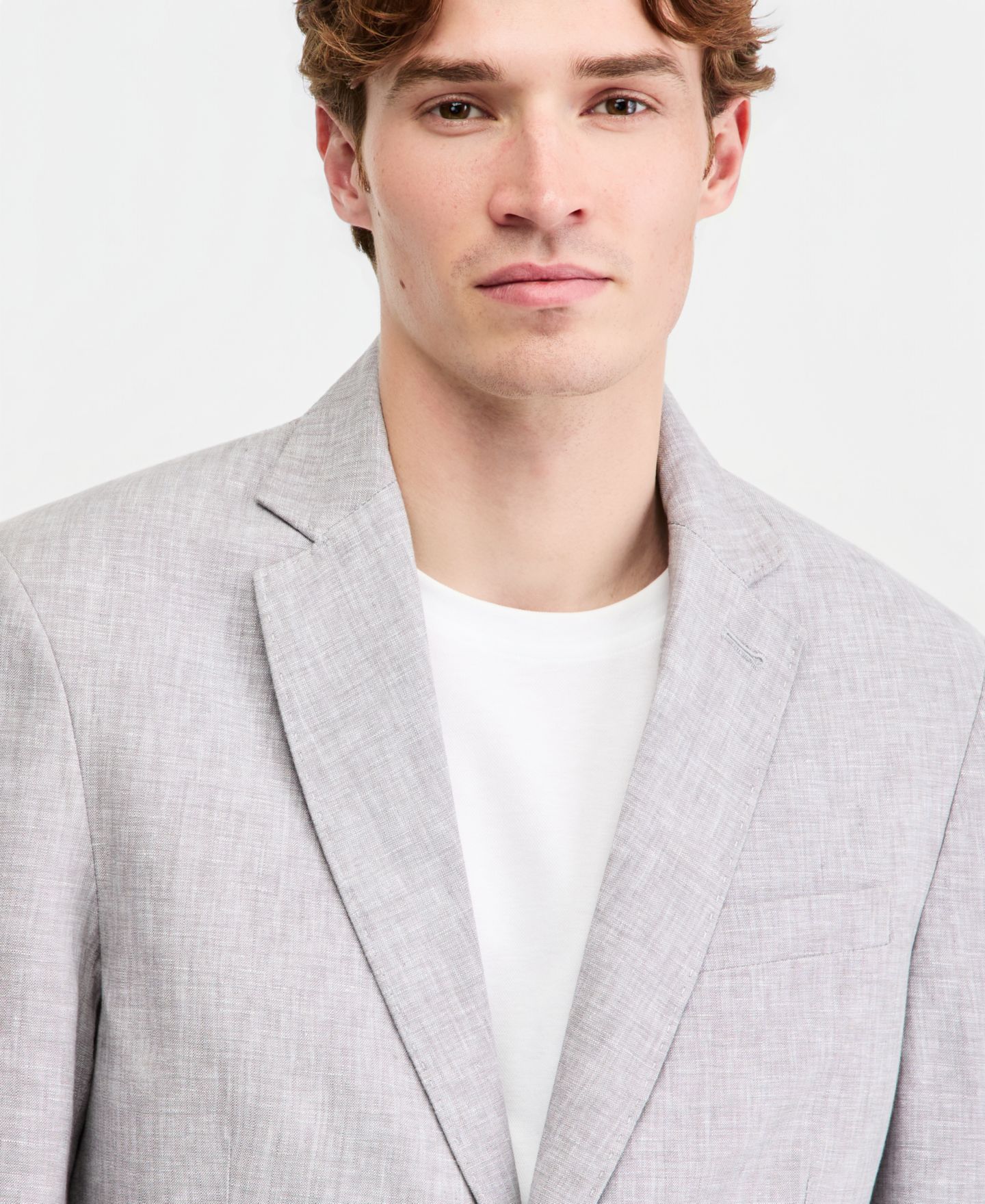 Мужской пиджак Club Room 100% Linen Blazer, цвет: Серый сланцевый — фото 2