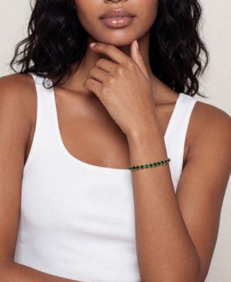 Crystal Chain 18k Gold Plated Tennis Bracelet