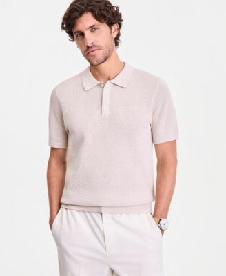 Men's Textured Polo Shirt