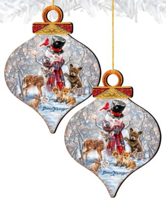 Forest Friends Holiday Ornaments, Set of 2