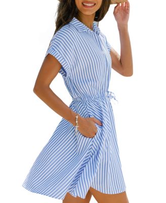 Women's Can You Tell Striped Mini Beach Dress