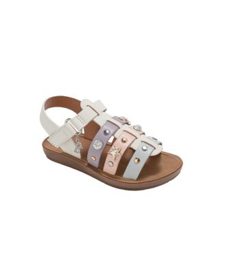 Big Girls Girl's  Fashion Sandals – Dressy Shoes with Decorative Metal Charms