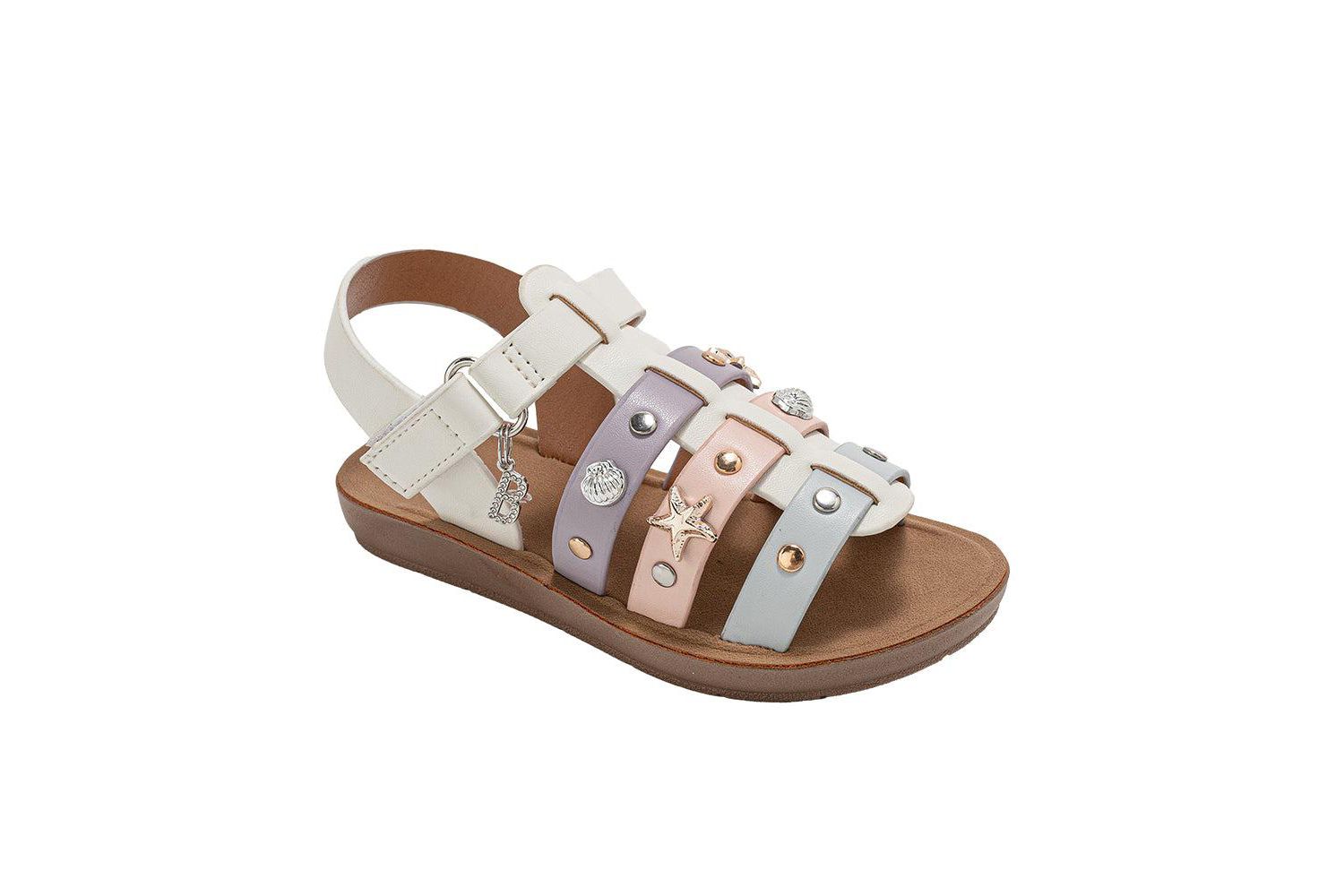 Big Girls Girl's Fashion Sandals – Dressy Shoes with Decorative Metal Charms