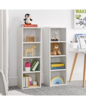 8-Tier Tall Narrow Bookshelf, Slim Storage Cabinet & Display Bookcase with Adjustable Shelves for Living Room, Office