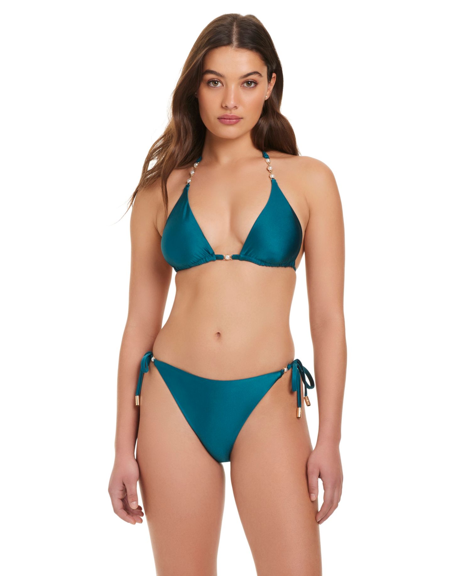 Women's Pearls Of Wisdom Cheeky-Coverage Tie-Side Bottom