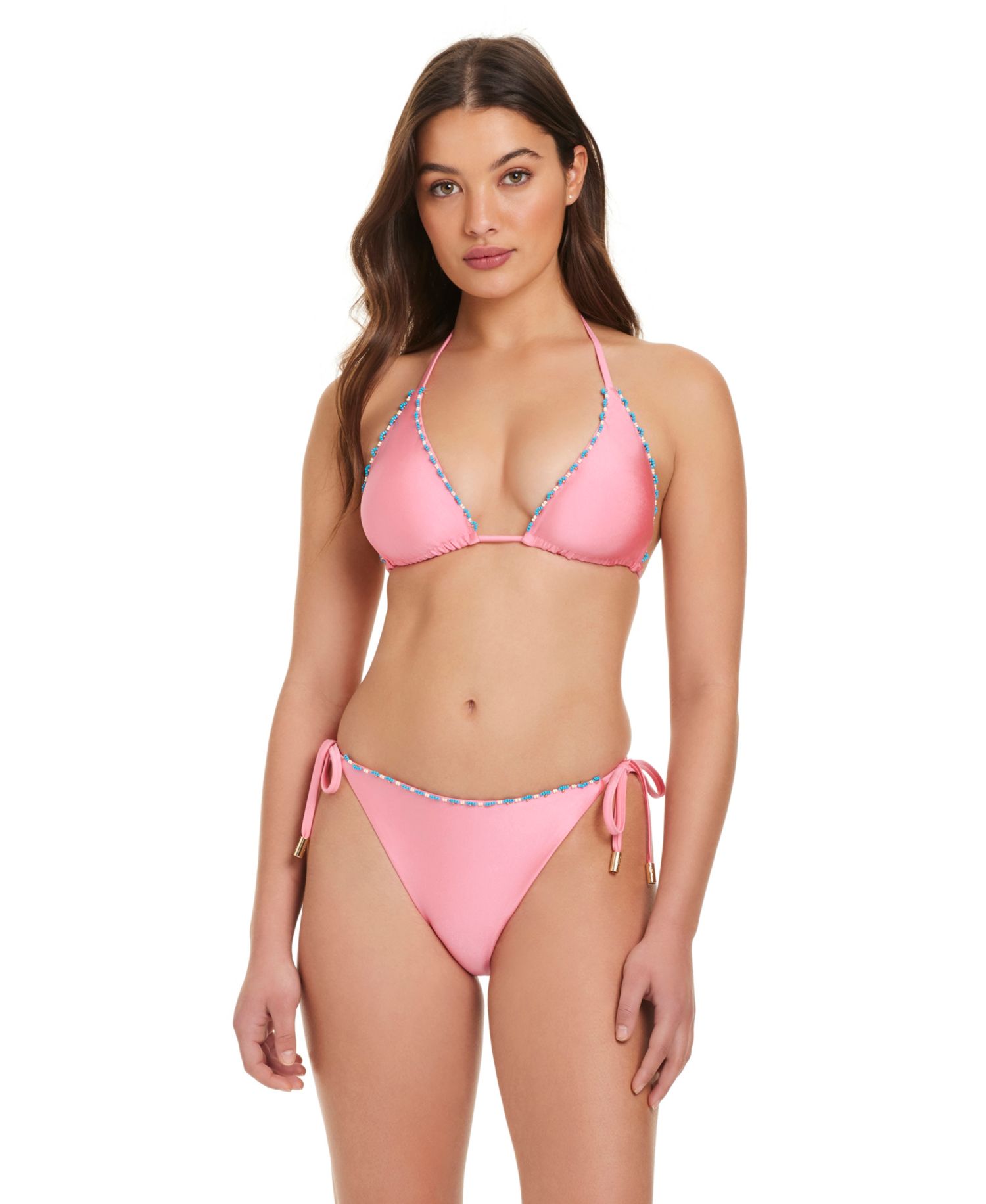 Women's Spring Break Floral Classic V-Neck Floral Bikini Top