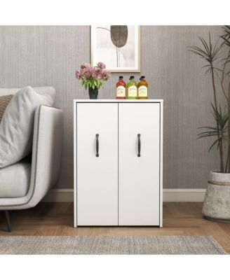 3 Tier Wooden Floor Standing Bookcase with Slide-Out Drawer and Dustproof Mobile File Cabinet, Hidden Storage for Living Room, Office