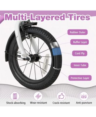 Kids Bike 14 Inch Children Training Bicycle with 2 Brake for 3-5 Years Old