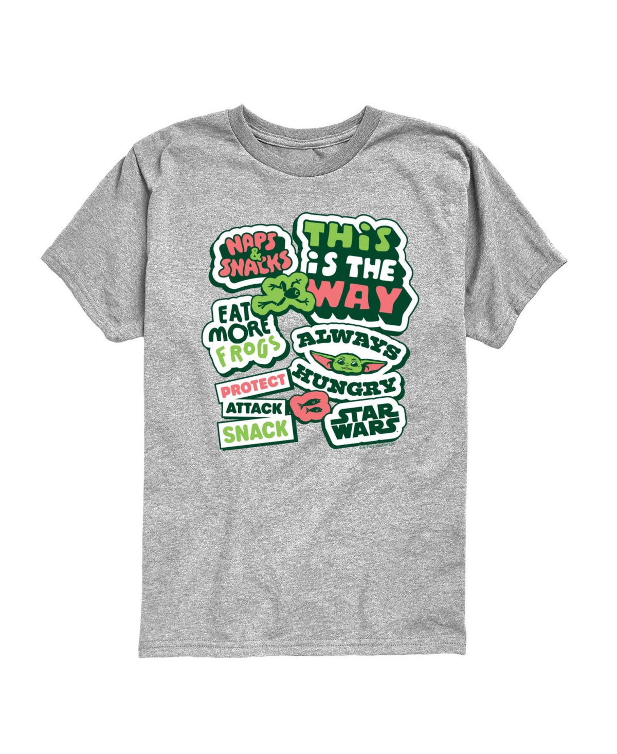 Star Wars Boys' 8-20 Short-Sleeve Graphic T-Shirt - Athletic Heather