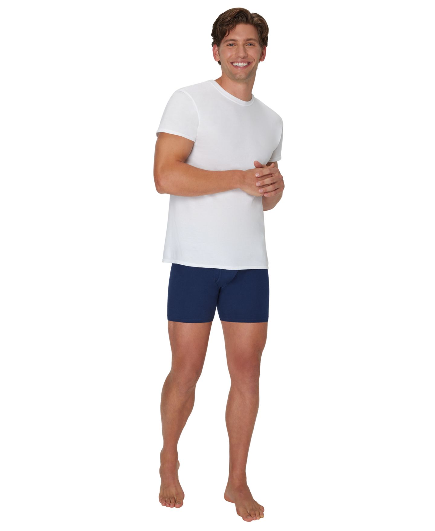 Мужские топы Hanes Ultimate Crewneck Undershirt, 5-Pack, цвет: Assorted Colors — фото 4
