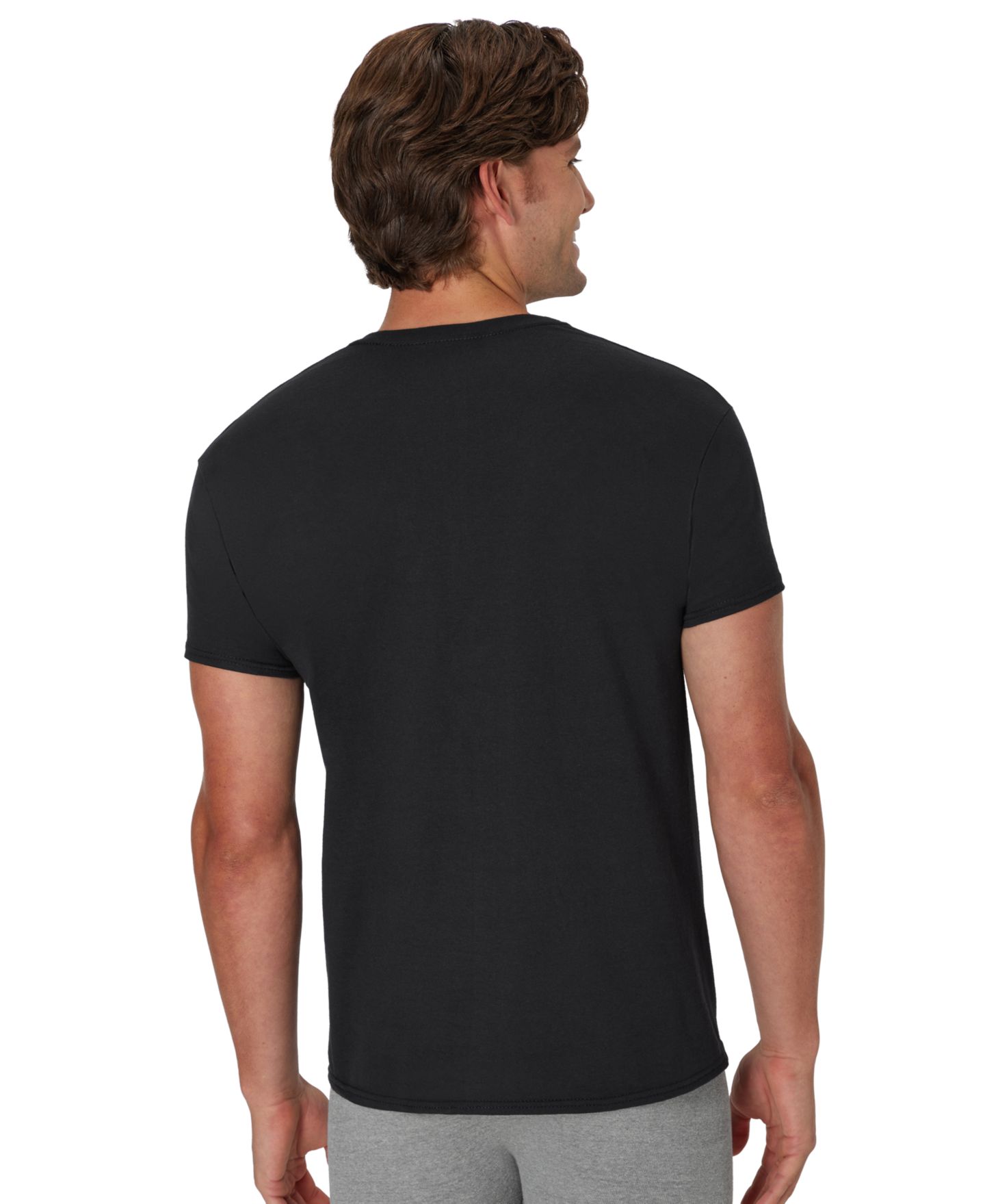 Мужские топы Hanes Ultimate Short-Sleeve Crewneck Undershirt, 5-Pack, цвет: Разноцветный — фото 5