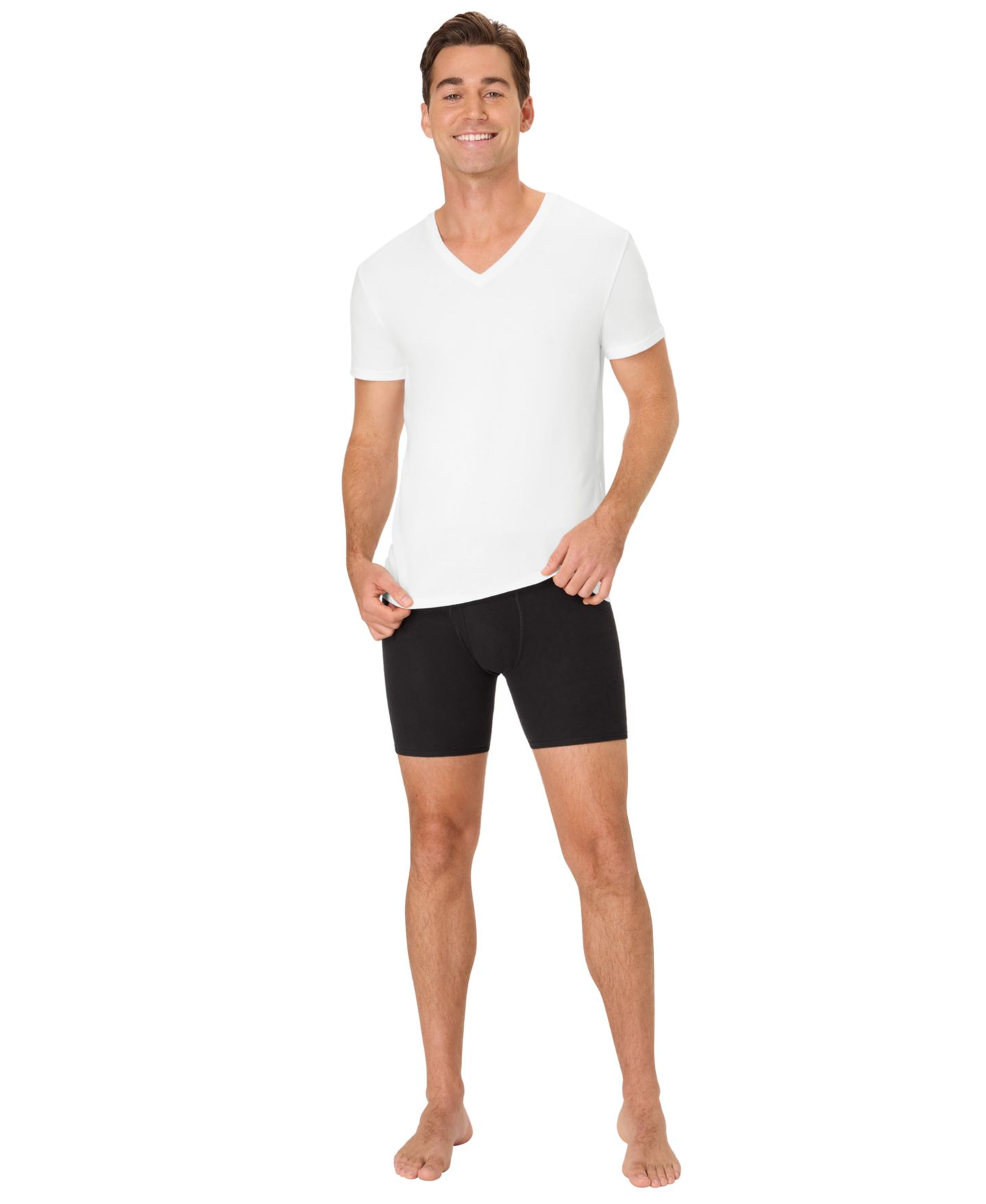 Мужской топ Hanes Ultimate Comfort Fit V-Neck Undershirt, цвет: Assorted Colors — фото 2