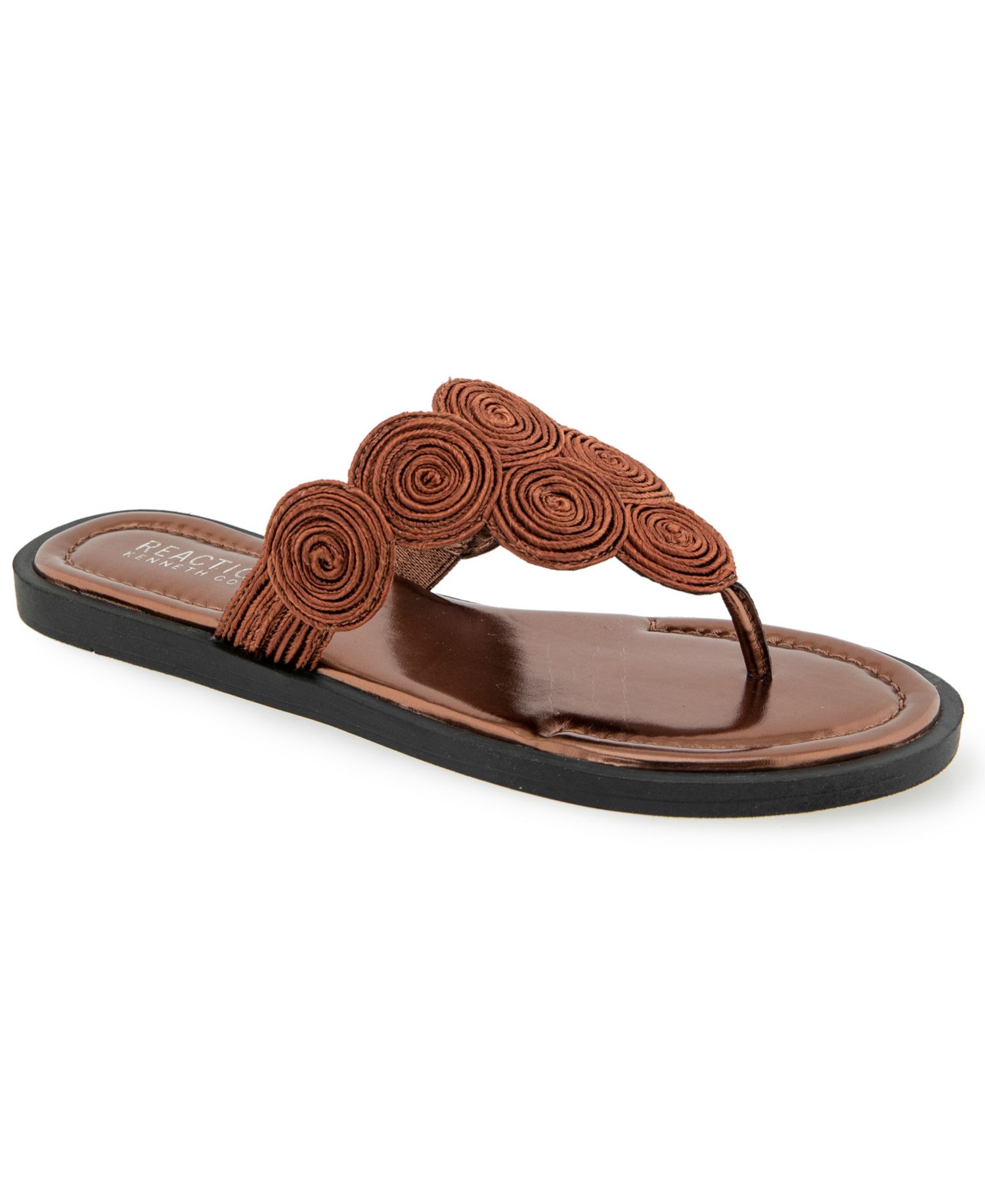 Women's Spiraling Thong Flat Sandals