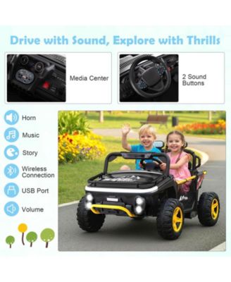 24V 2-Seater Kids Ride On UTV Truck with Horn, Music & Story