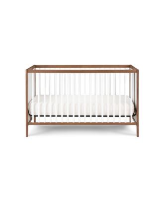  3in1 Convertible Crib with Solid End Panels Geometric Lines Solid Wood Three Adjustable Mattress Heights for Baby Nursery