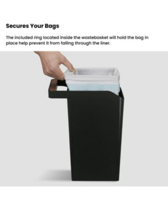 2-Pack 2 Gallon Small Square Trash Cans with Open Top and Handle