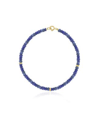 Lapis Bead Bracelet 14K Gold