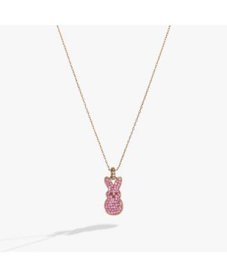 Peeps Pave Bunny Pendant Necklace