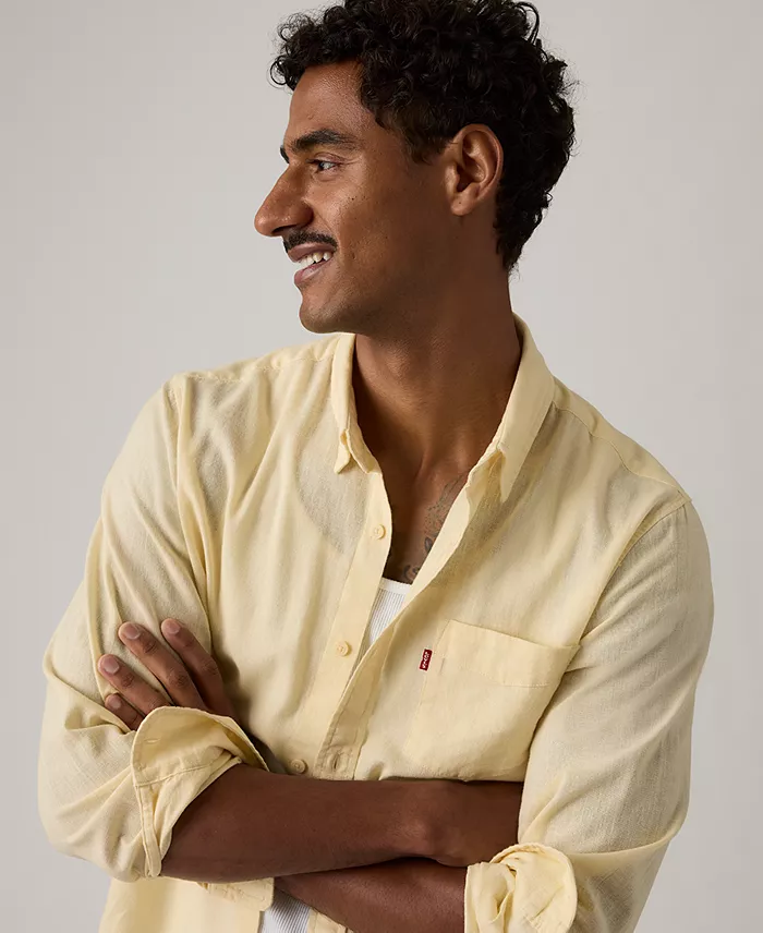 Men's Classic Pocket Regular-Fit Long-Sleeve Shirt - thumbnail 7