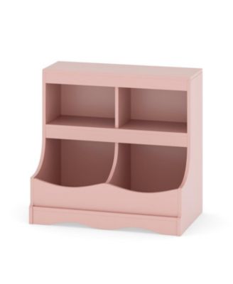 4-Cubby Kids Toy Storage Organizer and Bookcase