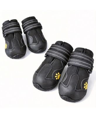 Anti-Slip Dog Boots for Large Breeds with Reflective Straps