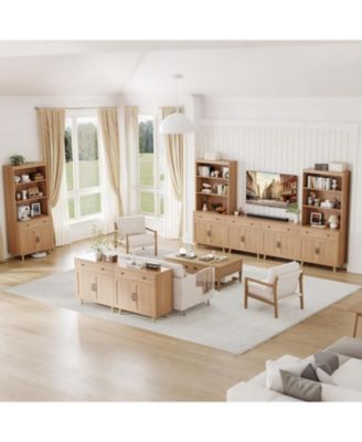 Storage Cabinet with Shelves and Drawers