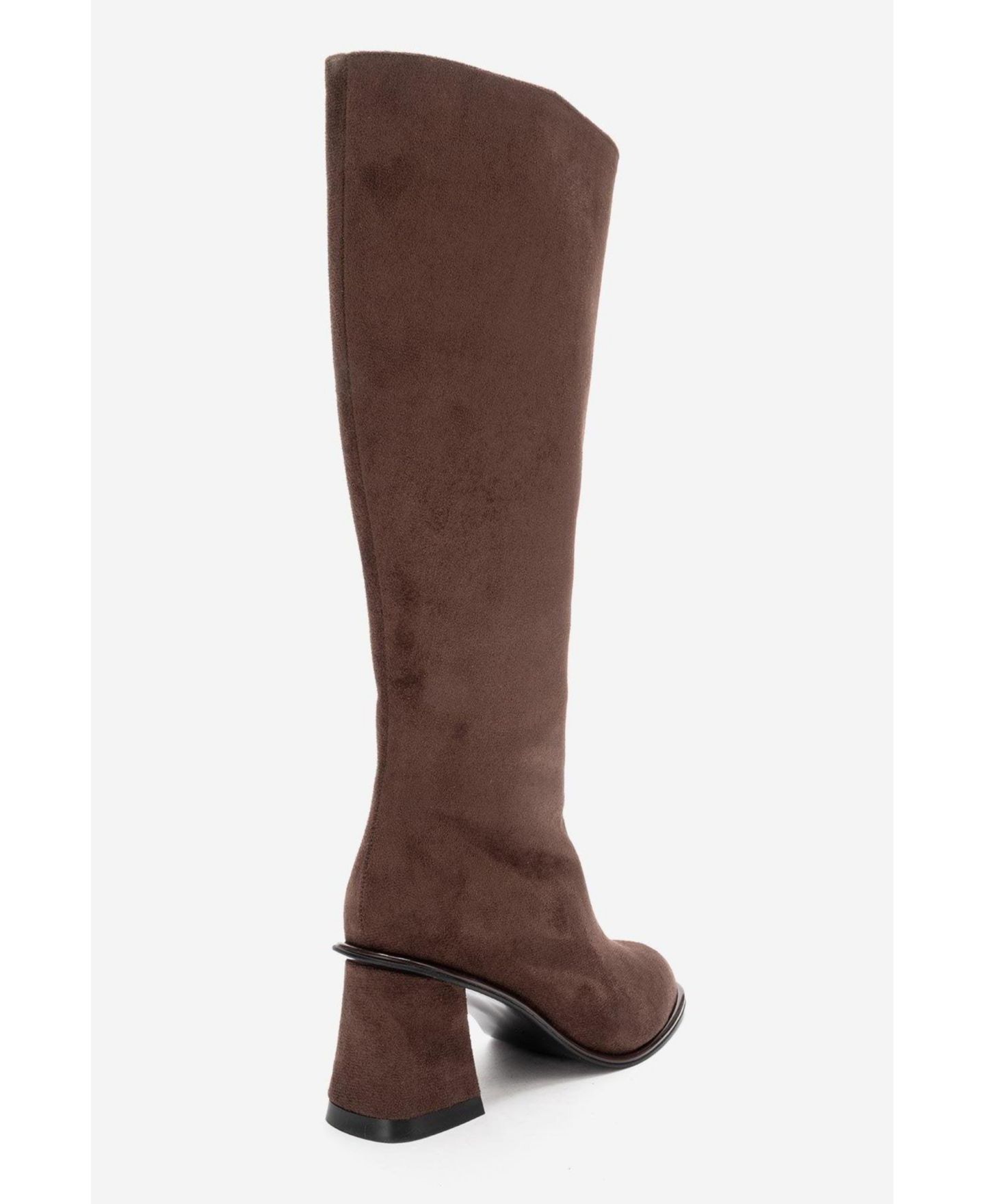 Женские ботинки Prologue Shoes Paradis Block Heel Knee High, цвет: Коричневый замшевая искусственная кожа — фото 4