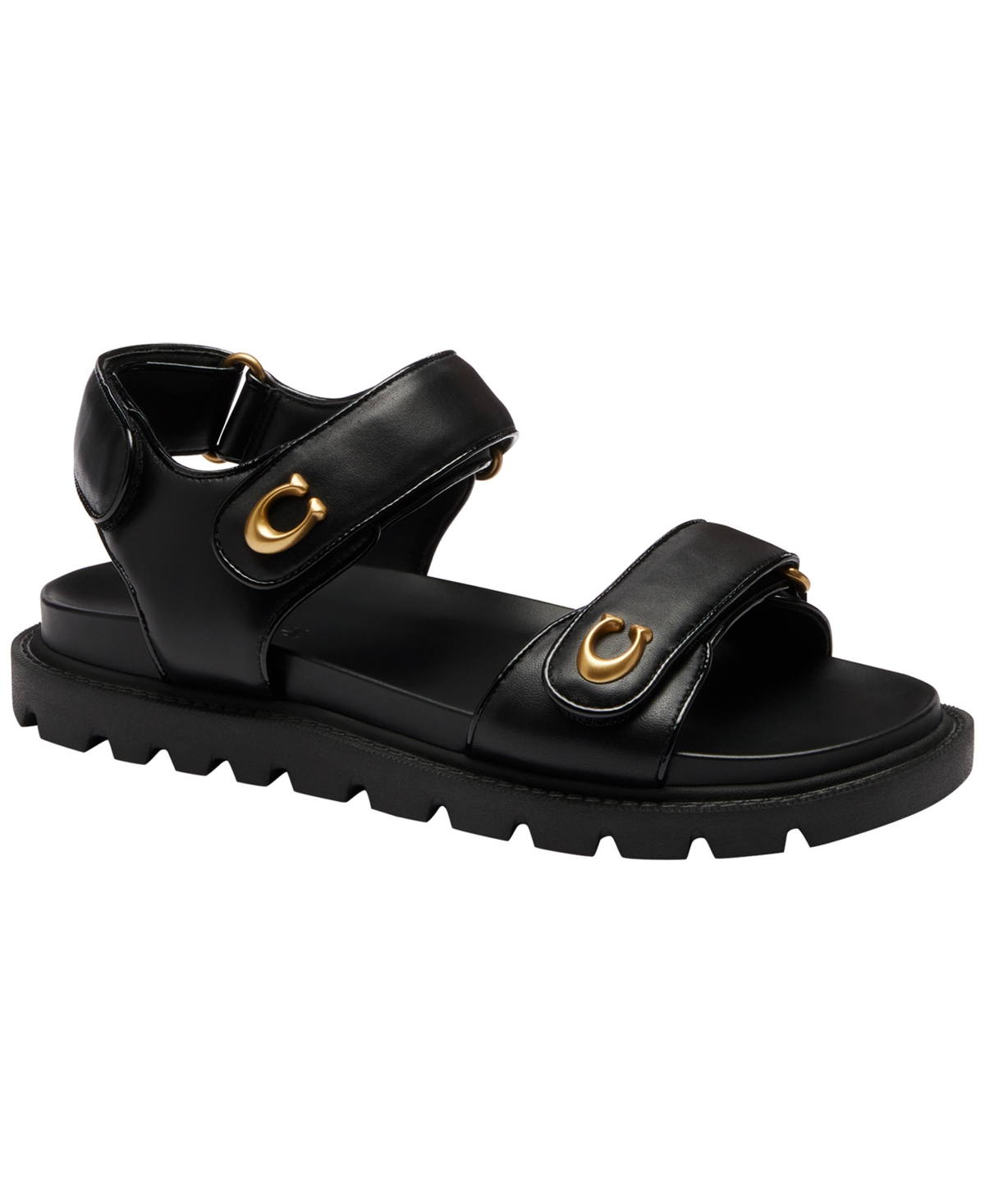 Coach Women's Brynn Leather Round Toe Sandals