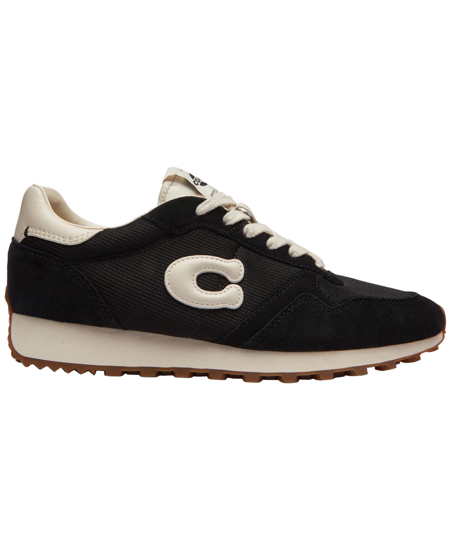 Женские кроссовки COACH Retro Essential Lace-Up Runner, цвет: Чёрный / Меловой — фото 2
