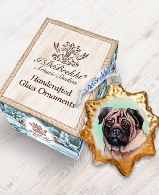 Cute Pug Mercury Holiday Ornament