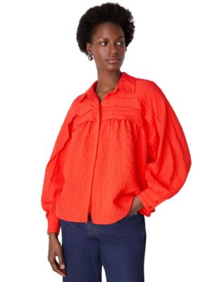 Women's Textured Frill Detail Blouse