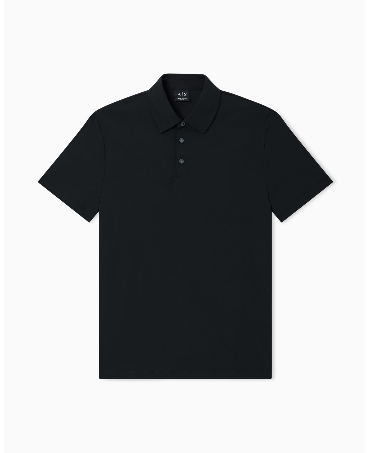 Мужское поло A|X Armani Exchange Commuting Short Sleeve Polo Shirt, цвет: Чёрный — фото 3