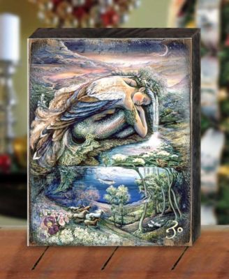 Mer Angel Wall Wooden Decor by Josephine Wall