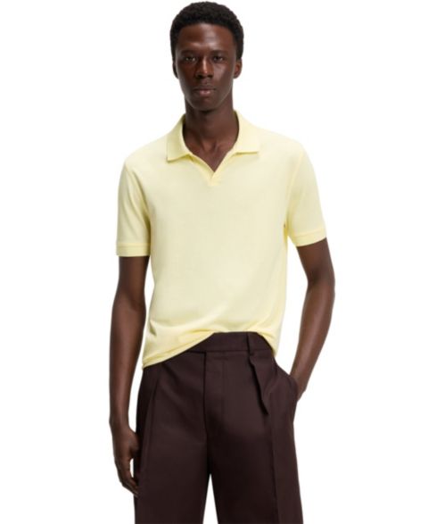 Мужское поло Hugo Boss Beckham x BOSS Cotton Silk Polo Shirt, цвет: Бежевый