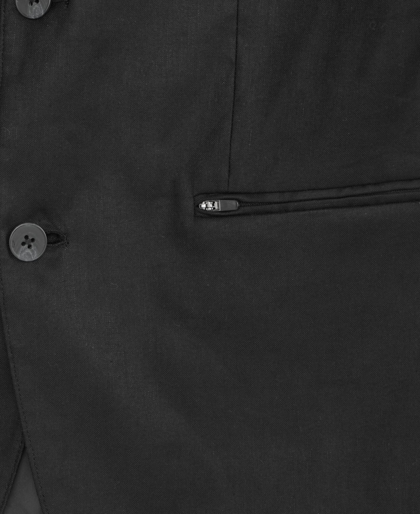 Мужской пиджак Alfani Linen-Blend Tech Two-Button Blazer, цвет: Глубокий чёрный — фото 4