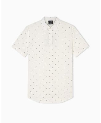 Men's Poplin Allover logo Print Button Down Shirt