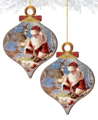 by Dona Gelsinger Abundance of Joy Ornament and Drop Ornament, Set of 2 Each