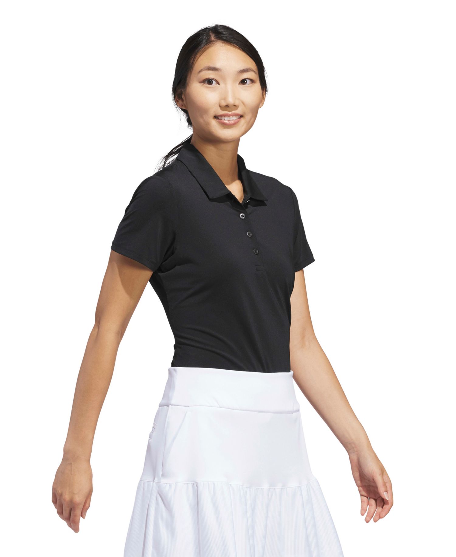 Women's Solid Short-Sleeve Polo Shirt