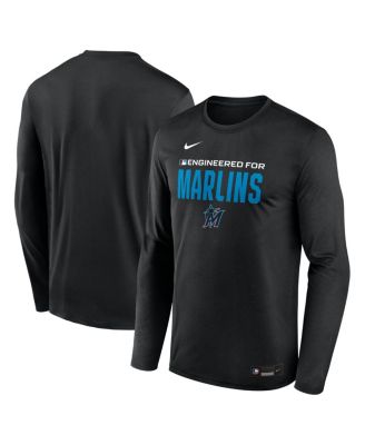 Men's Black Miami Marlins Authentic Collection Legend Dri-FIT Long Sleeve T-Shirt