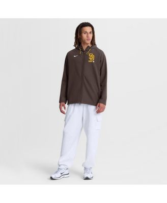 Men's Brown San Diego Padres Authentic Collection Raglan Therma-FIT Full-Zip Hooded Jacket